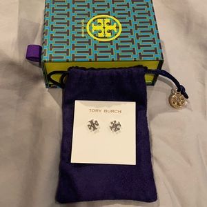 Tory Burch Logo Stud Earrings